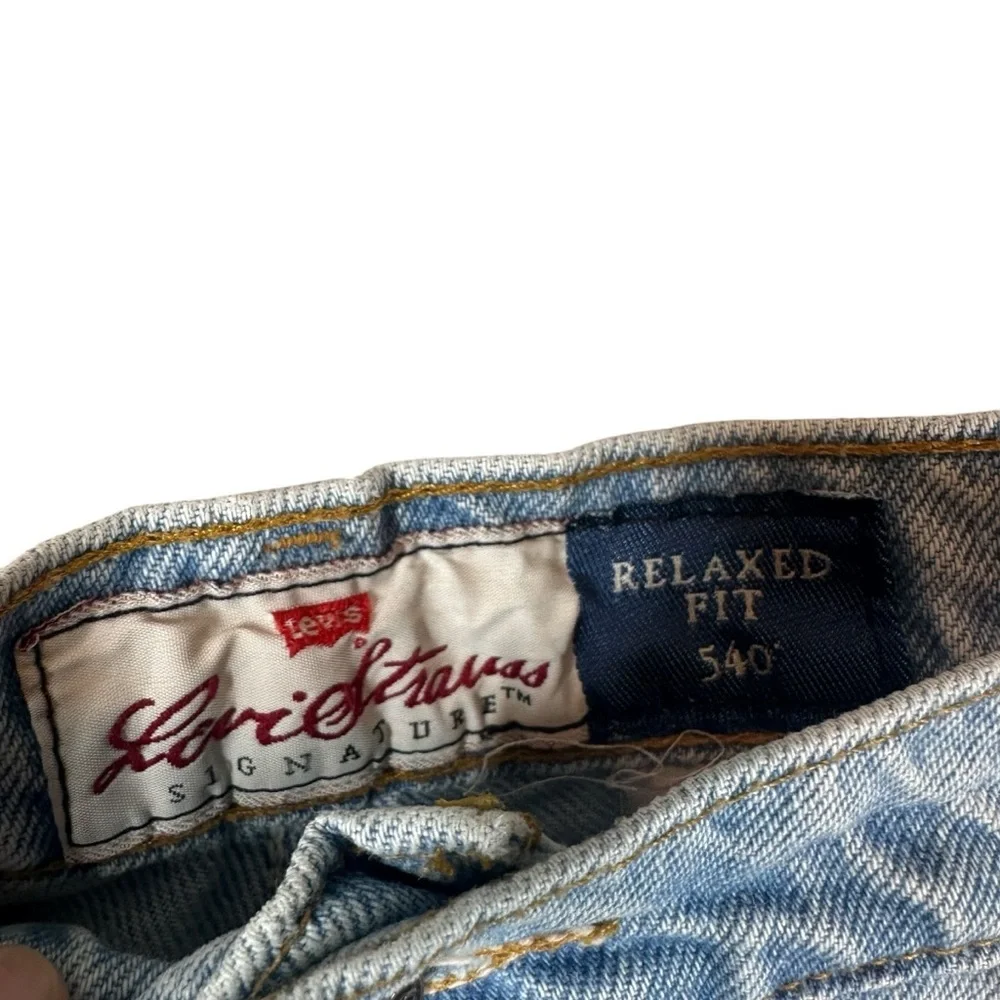LEVI'S 540 Vintage Relaxed Fit Cotton Jeans Shorts Men's 40 Lightwash Blue Denim